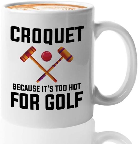 Krocket | Croquet Kaffeetasse 11oz Weiß – Croquet: Weil es – Tennis, Racquetball, Outdoor-Spiel, Netball, Softball für Sportliebhaber Krocket Krocket