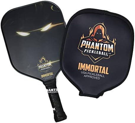 Pickleball | Phantom Immortal 16Mm Carbonfaser Wide Body Pickleball Schläger – Maximale Rauheit und Spin – USAPA genehmigt – Pickleball Schläger – Pickle-Ball Ausrüstung mit Polypropylenkern – Leichtgewicht Pickleball Pickleball