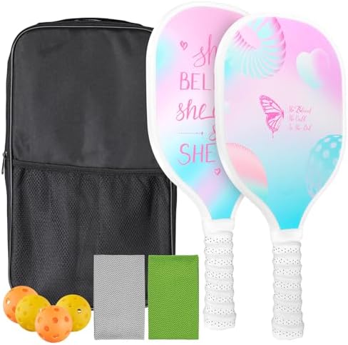 Pickleball | Pickleball Schläger Set, Pickleball Set mit Pickleball Schlägern, Pickleball Schläger für, Pickleball Schläger Geschenke für Anfänger und Profis Pickleball Pickleball