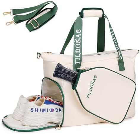 Pickleball | Pickleball Tragetasche für Männer und Frauen, wasserabweisende Pickleball-Tasche mit Reißverschluss und verstellbarem Schultergurt für Pickleball-Schläger, Sling-Racket-Taschen mit Schuhfach. Pickleball Pickleball