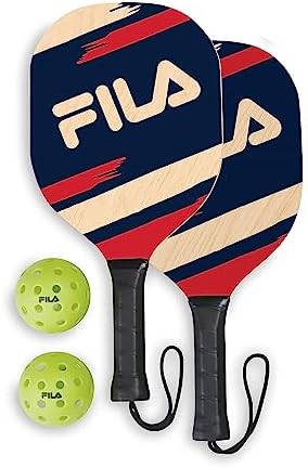 Pickleball | Zubehör Pickleball Schläger Set mit 2 – Enthält 2 Pickleball Schläger, 2 Outdoor Pickleball Bälle, Pickleball Schläger Spielausrüstung Netzbeutel Pickleball Pickleball