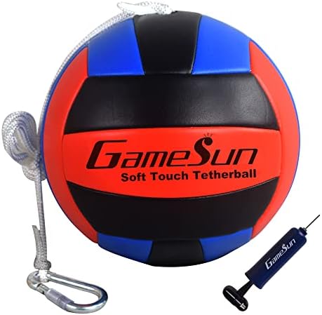 Tetherball | Tetherball und Seil, Vollformat Soft Touch, tragbare Tetherballs mit weichem Seil – Großartiges Outdoor-Spiel für Kinder Tetherball Tetherball