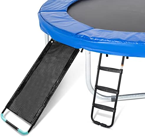 Trampoline & Zubehör | 2er-Pack Trampolinleiter und Rutschensatz, 3-stufige breite Trampolin-Sicherheitsleiter und starke, reißfeste Trampolinrutsche, universelles Trampolin-Zubehör für Kinder zum Hochklettern und Herunterrutschen. Trampoline & Zubehör Trampoline & Zubehör