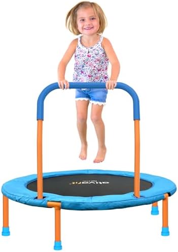 Trampoline & Zubehör | 36-Zoll Mini-Kleinkind-Trampolin für Kinder im Alter von 1-6 Jahren, Indoor-Outdoor, faltbares kleines Rebounder-Trampolin mit Schaumstoffgriff und sicherem gepolstertem Bezug – Spaß für Kinder Trampoline & Zubehör Trampoline & Zubehör