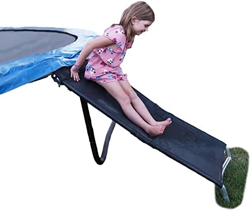 Trampoline & Zubehör | Die Original Trampolinrutsche – Universelle Trampolinleiter-Alternative aus robustem Stahl mit Klemmen für eine sichere Verbindung zum Rahmen. Faltbar und sicher verstaut. Einfach zu erklimmen und zu rutschen. Trampoline & Zubehör Trampoline & Zubehör