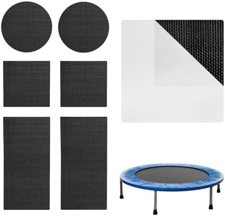 Trampoline & Zubehör | Selbstklebendes Trampolin-Reparaturset – 3 verschiedene Patch-Stile – Trampolin-Zubehör zur Reparatur von Rissen oder Löchern in Trampolintüchern Trampoline & Zubehör Trampoline & Zubehör