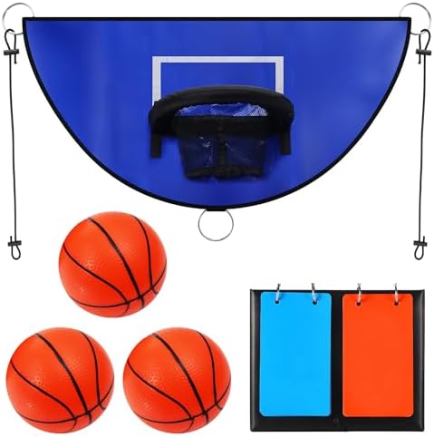 Trampoline & Zubehör | Trampolin Basketballkorb mit Punktetafel und Mini-Basketbällen, abnehmbarer Ring für Dunks, Trampolin Basketball Zubehör für Kinder und Erwachsene, drinnen und draußen. Trampoline & Zubehör Trampoline & Zubehör