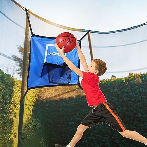 Trampoline & Zubehör | Trampolin Basketballkorb Zubehör, Enthält 2 Mini-Basketbälle und eine Pumpe, Universeller Basketballkorb für Trampoline, Einfache Installation | Wasserdicht | Weiche Materialien | Abbrechbarer Ring | Sicheres Dunking Trampoline & Zubehör Trampoline & Zubehör