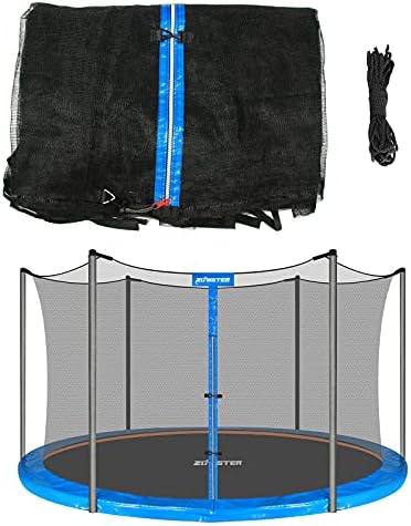 Trampoline & Zubehör | Trampolin Ersatz Sicherheitsnetz für runde Rahmen-Trampoline mit 6 geraden Pfosten, atmungsaktives und wetterbeständiges Trampolinnetz mit verstellbaren Gurten (nur Netz) Trampoline & Zubehör Trampoline & Zubehör