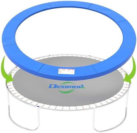 Trampoline & Zubehör | Trampolinpolster, 1Ft 12Ft 14Ft Trampolin Ersatz-Sicherheitsmatte, Universelle Trampolinpolster, Federabdeckung, Wasserdicht, Reißfest, Runde Bogen-Trampolin-Zubehör für Kinder und Erwachsene, Blau Trampoline & Zubehör Trampoline & Zubehör