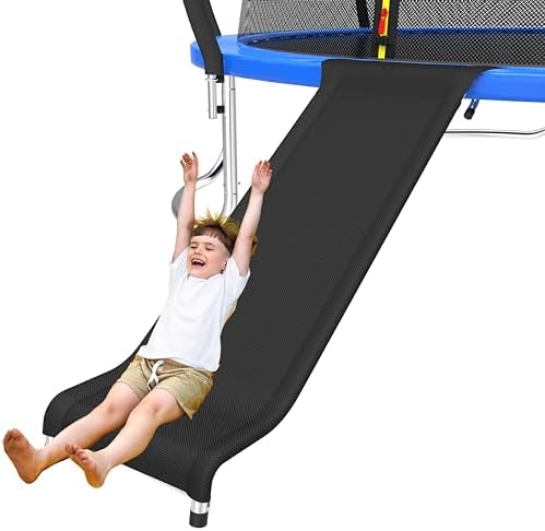 Trampoline & Zubehör | Universelle Trampolinrutsche mit Pufferzone, 【24 verbesserte Trampolinrutschen】 Robuste Stahl-Trampolin-Zubehörrutsche, ideal für Kinder zum Hochklettern und Hinunterrutschen (Rutsche) Trampoline & Zubehör Trampoline & Zubehör