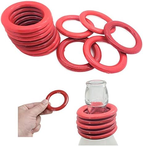 Wurfspiele | Karneval Ringständer-Ringe – 12er Pack (Rot 2,5″) 2,5″. Harter Kunststoff. Großartiges Stressabbau-Spielzeug, cooles Ringwurfspiel für Flaschen. Ringwurfspiel. Langlebig. Wurfspiele Wurfspiele