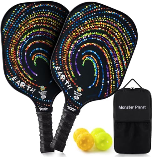 Pickleball | Pickleball Schläger Set 2, Fiberglas Pickleball Schläger USAPA genehmigt, Pickle Ball Schläger Unibody thermoformiert, Pickle Ball Schläger geeignet für Anfänger und Profispieler Pickleball Pickleball