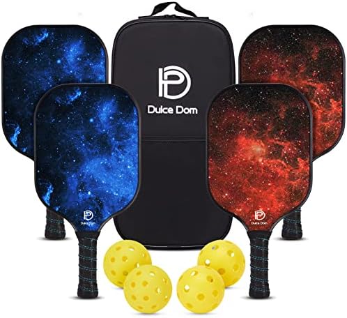 Pickleball | Pickleball Schläger, USAPA genehmigtes Fiberglas Pickleball Set mit 2/4 Schlägern, 4 Pickleball Bällen und Pickleball Tasche, Pickleball Ausrüstung für Anfänger und Profis. Pickleball Pickleball