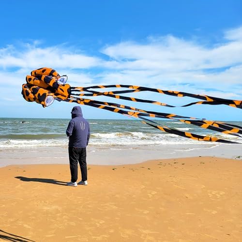 Drachen | Oktopus-Drachen für Kinder und Erwachsene, große rahmenlose weiche Parafoil-Drachen, riesige leicht fliegende Drachen für Strandausflüge und Outdoor-Aktivitäten Drachen Drachen