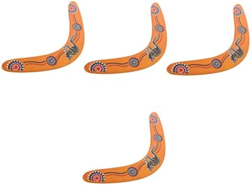 Boomerangs | 4 Stück für Erwachsene Sport Fliegen Professionelle Fliegende Spaß Wurf- und Fangspiele Holz-Flug-Bumerangs Boomerangs Boomerangs