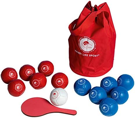 Boccia | | Boccia Neues Standardset | 13 Handgenähte Boccia-Bälle | 6 Blaue und 6 Rote | Adaptive Sportarten | Boccia Boccia