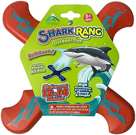 Boomerangs | Shark Rang Roter Boomerang – Großer Anfänger-Boomerang für Kinder oder Erwachsene. Weich und sicher. Boomerangs Boomerangs